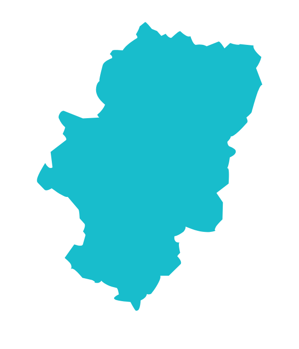 Gráfico detallado de Aragón resaltando las ubicaciones de las Oficinas de Farmacia que han implementado soluciones para farmacias del fabricante líder en software